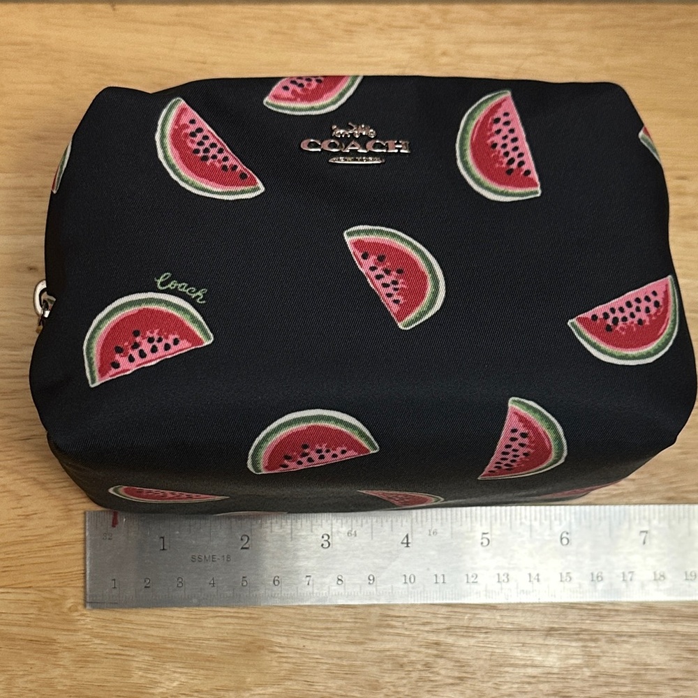 Coach Boxy Makeup Bag with Watermelon Design